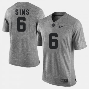 Gridiron Limited University of Alabama Blake Sims Jersey Mens #6 Gridiron Gray Limited Embroidery Gray 430210-321