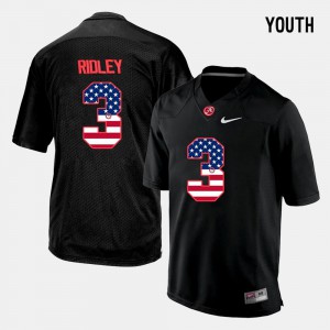 US Flag Fashion Black NCAA #3 For Kids Bama Calvin Ridley Jersey 525541-251