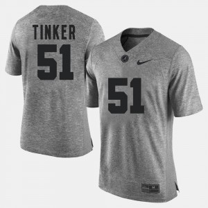 Alabama Carson Tinker Jersey Gridiron Gray Limited Gray Gridiron Limited Stitched Men's #51 261850-935