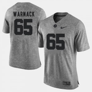 For Men's Gridiron Limited Gray University of Alabama Chance Warmack Jersey Official #65 Gridiron Gray Limited 463130-589