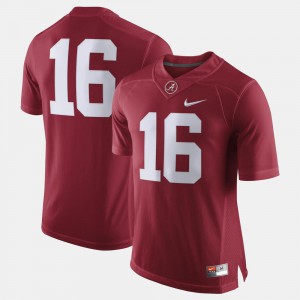 #16 Crimson College Football Embroidery Alabama Roll Tide Jersey For Men 248684-703