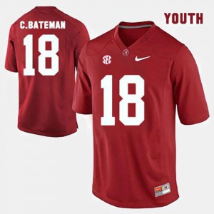 #18 College Red Roll Tide Cooper Bateman Jersey Youth College Football 123527-409