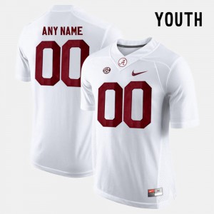 College Limited Football White Roll Tide Customized Jerseys College #00 Kids 771573-315
