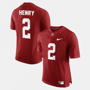 Mens College Football Red #2 Alabama Derrick Henry Jersey College 352207-449