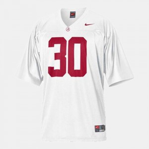 #30 College Football Kids Stitched White Alabama Dont'a Hightower Jersey 989455-395