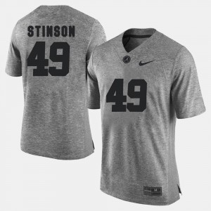 NCAA Men Gridiron Limited Bama Ed Stinson Jersey #49 Gridiron Gray Limited Gray 557357-379
