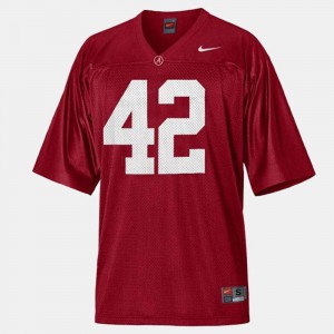 #42 Embroidery Bama Eddie Lacy Jersey Red College Football For Men 657297-640