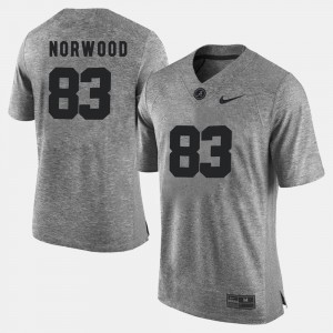 Gray Official Gridiron Gray Limited #83 Mens Gridiron Limited Alabama Roll Tide Kevin Norwood Jersey 729918-537
