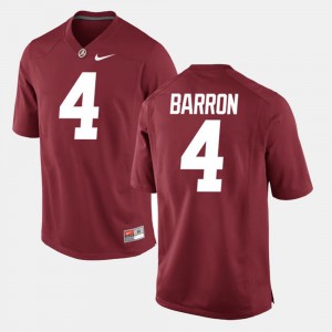 Men's Alumni Football Game Bama Mark Barron Jersey Crimson #4 Stitch 971798-896