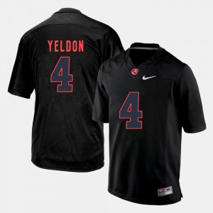 Black Men's Silhouette College NCAA #4 Alabama Crimson Tide T.J. Yeldon Jersey 713899-643