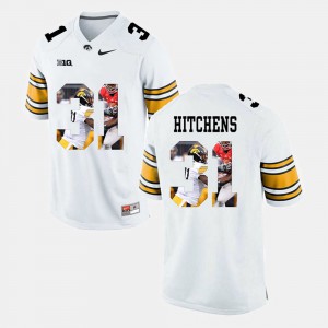 For Men White Pictorial Fashion NCAA Iowa Hawk Anthony Hitchens Jersey #31 147762-445