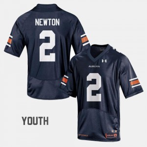 Youth College Football #2 AU Cam Newton Jersey NCAA Navy 341708-872