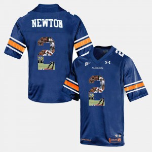 Auburn University Cam Newton Jersey Navy Blue Stitched #2 For Men Throwback 761755-902