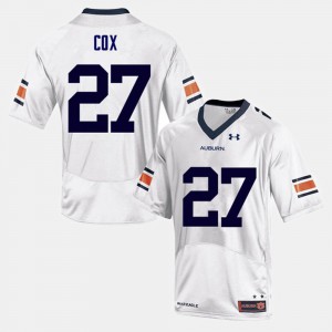 Auburn Tigers Chandler Cox Jersey Mens Official #27 White College Football 121777-821