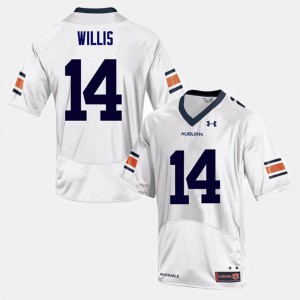 College Football White AU Malik Willis Jersey #14 Stitched Men 672708-116