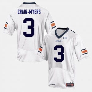 Auburn Nate Craig-Myers Jersey White Embroidery #3 Mens College Football 417793-817