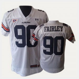 #90 Men's NCAA White AU Nick Fairley Jersey College Football 438201-521