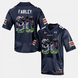For Men #90 Player Pictorial University Auburn Tigers Nick Fairley Jersey Navy Blue 642317-418