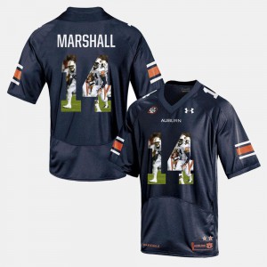Alumni #14 AU Nick Marshall Jersey Mens Player Pictorial Navy Blue 673833-396