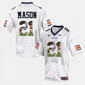 Auburn Tre Mason Jersey For Men Player Pictorial Player #21 White 273173-344