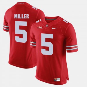 OSU Braxton Miller Jersey #5 Scarlet For Men's Alumni Football Game Embroidery 611495-369