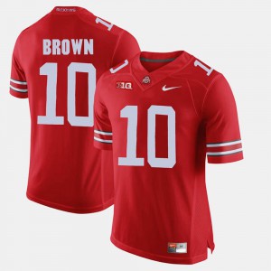 For Men Alumni Football Game Stitched Buckeyes CaCorey Brown Jersey #10 Scarlet 672712-814