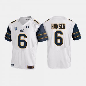 Stitch #6 Cal CHAD HANSEN Jersey For Men's College Football White 870936-598