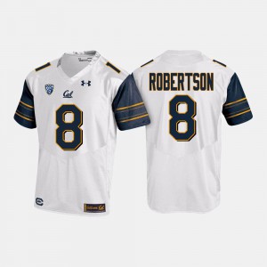 #8 College Football Stitch White Cal Golden Bears Demetris Robertson Jersey For Men's 163931-572