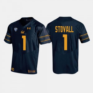 Men's University of California Melquise Stovall Jersey Stitched Navy #1 College Football 441402-553