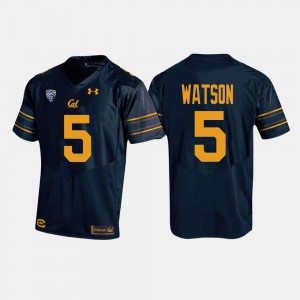 For Men Navy College Football College University of California Tre Watson Jersey #5 657641-835
