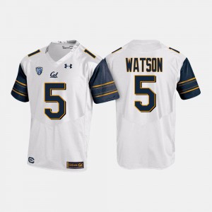 Official #5 White Cal Berkeley Tre Watson Jersey For Men's College Football 864321-118