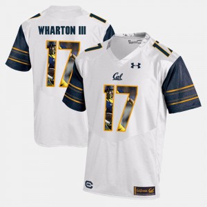 Stitch Mens White Player Pictorial Golden Bears Vic Wharton III Jersey #17 664236-160