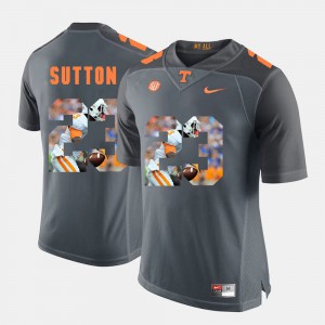 #23 For Men Grey Official University Of Tennessee Cameron Sutton Jersey Pictorial Fashion 518841-180