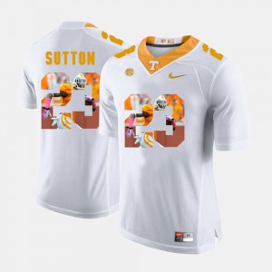 High School Men Pictorial Fashion White #23 University Of Tennessee Cameron Sutton Jersey 615067-624