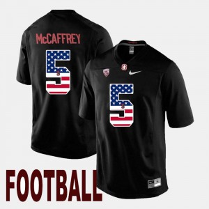 Mens Black #5 Stanford University Christian McCaffrey Jersey College US Flag Fashion 660433-465