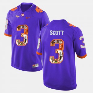 Player Pictorial Mens CFP Champs Artavis Scott Jersey #3 Purple Stitched 253117-377