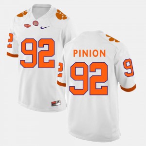 White CFP Champs Bradley Pinion Jersey College Football #92 Men Official 168108-740