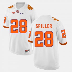 #28 White College Football Stitched Clemson Tigers C.J. Spiller Jersey For Men's 918653-161