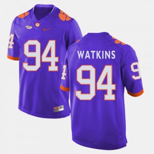 Clemson Carlos Watkins Jersey Purple NCAA #94 Men's College Football 496098-300