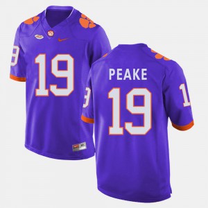 Purple #19 Clemson Charone Peake Jersey For Men Player College Football 881867-738