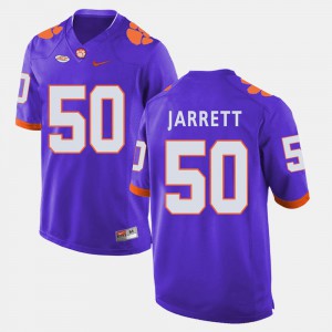 #50 Stitched Clemson National Championship Grady Jarrett Jersey College Football Purple For Men 729187-793