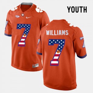 Clemson National Championship Mike Williams Jersey Orange US Flag Fashion Player Youth #7 814091-333