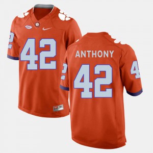 University #42 Orange Clemson Stephone Anthony Jersey For Men's College Football 791197-469
