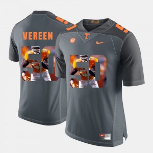 Tennessee Vols Corey Vereen Jersey For Men Stitched Grey #50 Pictorial Fashion 598964-953