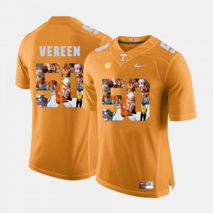 Mens University Of Tennessee Corey Vereen Jersey Pictorial Fashion Embroidery Orange #50 500455-628