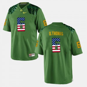 Men's Oregon Duck De'Anthony Thomas Jersey US Flag Fashion NCAA Green #6 765747-782
