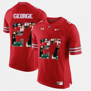 Red OSU Eddie George Jersey For Men's Pictorial Fashion Embroidery #27 286028-164