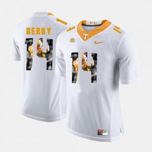 Mens White Pictorial Fashion Embroidery #14 UT Volunteer Eric Berry Jersey 643669-898
