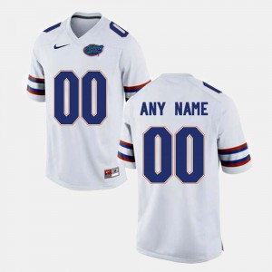 Embroidery #00 University of Florida Customized Jersey College Limited Football White Mens 198878-892