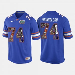 Men Gators Jack Youngblood Jersey Royal Blue Official #74 College Football 287885-135